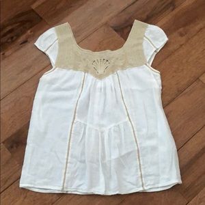 Anthropologie White with SeaShell Blouse
